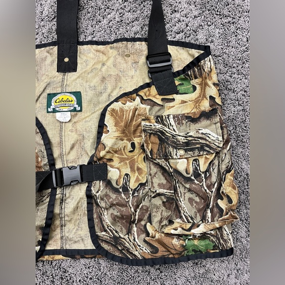 VTG Cabela's Duck Camo Hunting Vest USA Cargo Pockets Detachable Game Pouch XXL - Picture 3 of 9